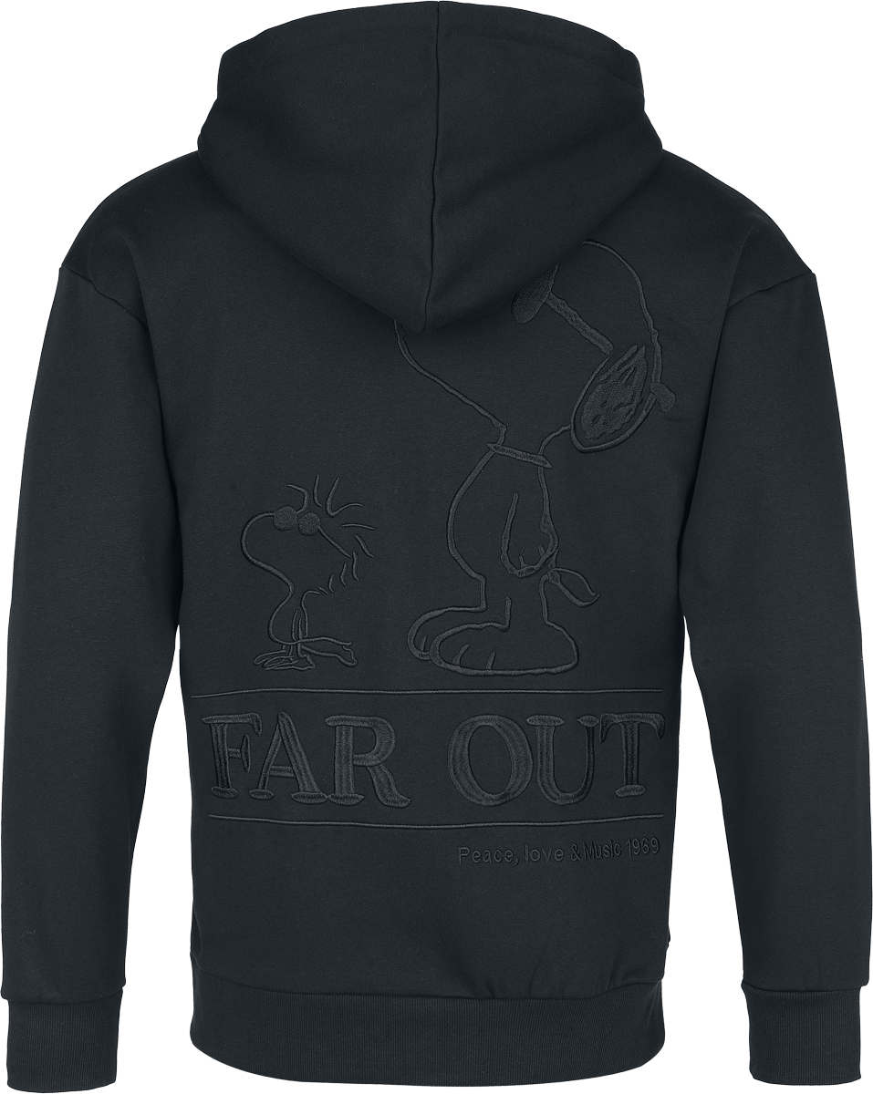 Sweat-shirt zippé à capuche  de Snoopy - Snoopy & Woodstock - Far Out - S à 3XL - pour Homme - noir - Snoopy - View 2