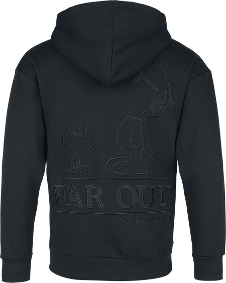 Sweat-shirt zippé à capuche  de Snoopy - Snoopy & Woodstock - Far Out - S à 3XL - pour Homme - noir - Snoopy - View 2