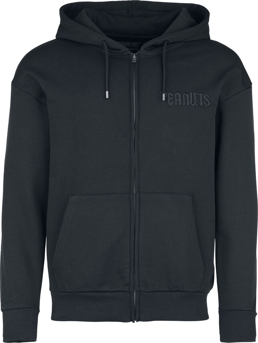 Sweat-shirt zippé à capuche  de Snoopy - S à 3XL - pour Homme - noir - Snoopy