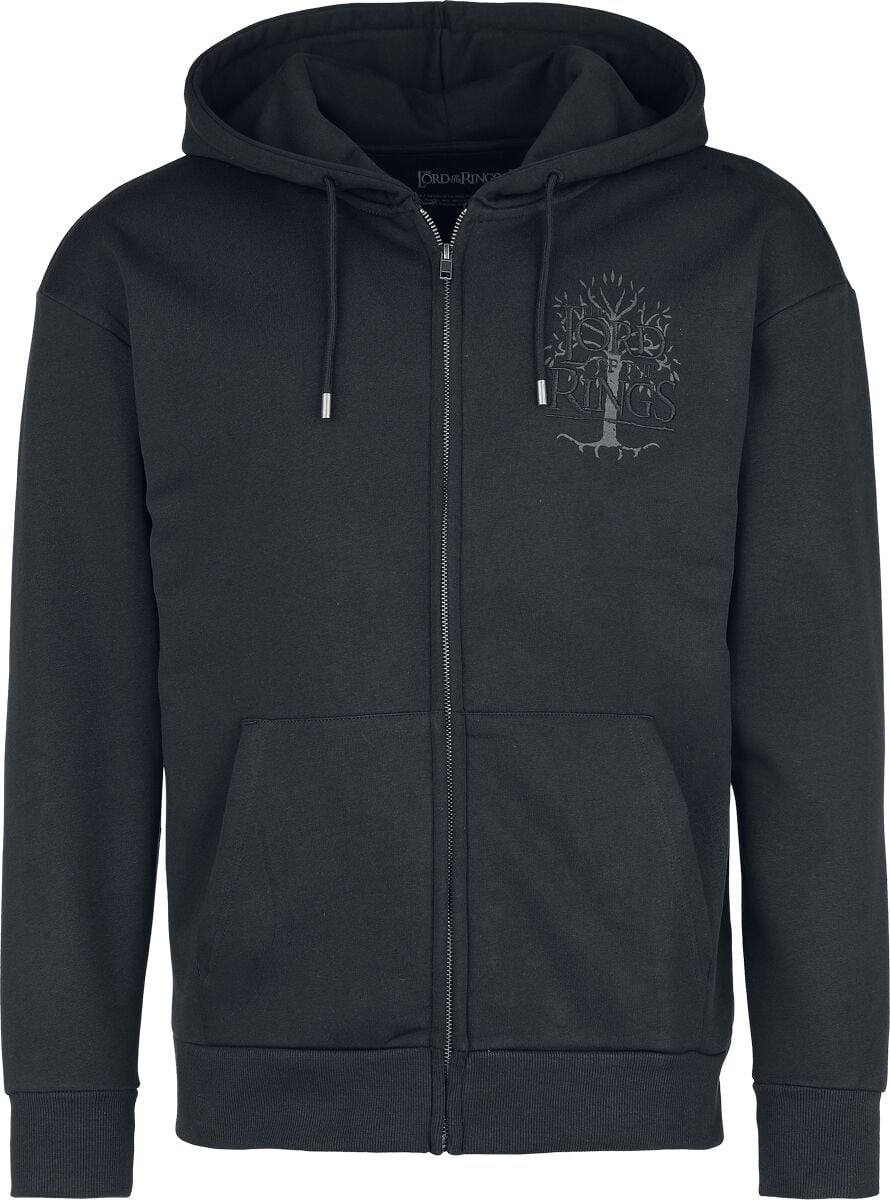 Sweat-shirt zippé à capuche  de Le Seigneur Des Anneaux - S à 3XL - pour Homme - noir - Le Seigneur Des Anneaux