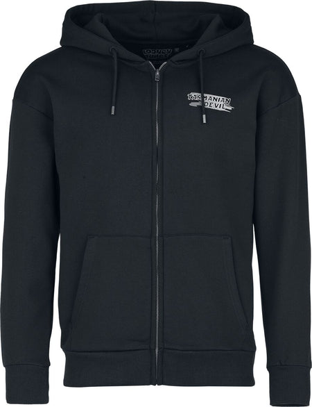 Sweat-shirt zippé à capuche  de Looney Tunes - Taz - Tasmanian Devil - S à 3XL - pour Homme - noir - Looney Tunes