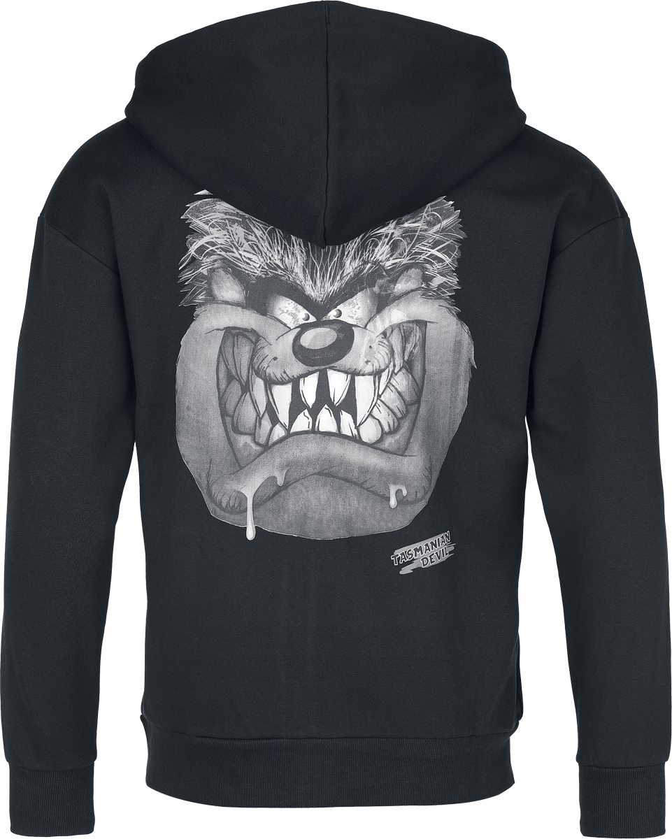 Sweat-shirt zippé à capuche  de Looney Tunes - Taz - Tasmanian Devil - S à 3XL - pour Homme - noir - Looney Tunes - View 2