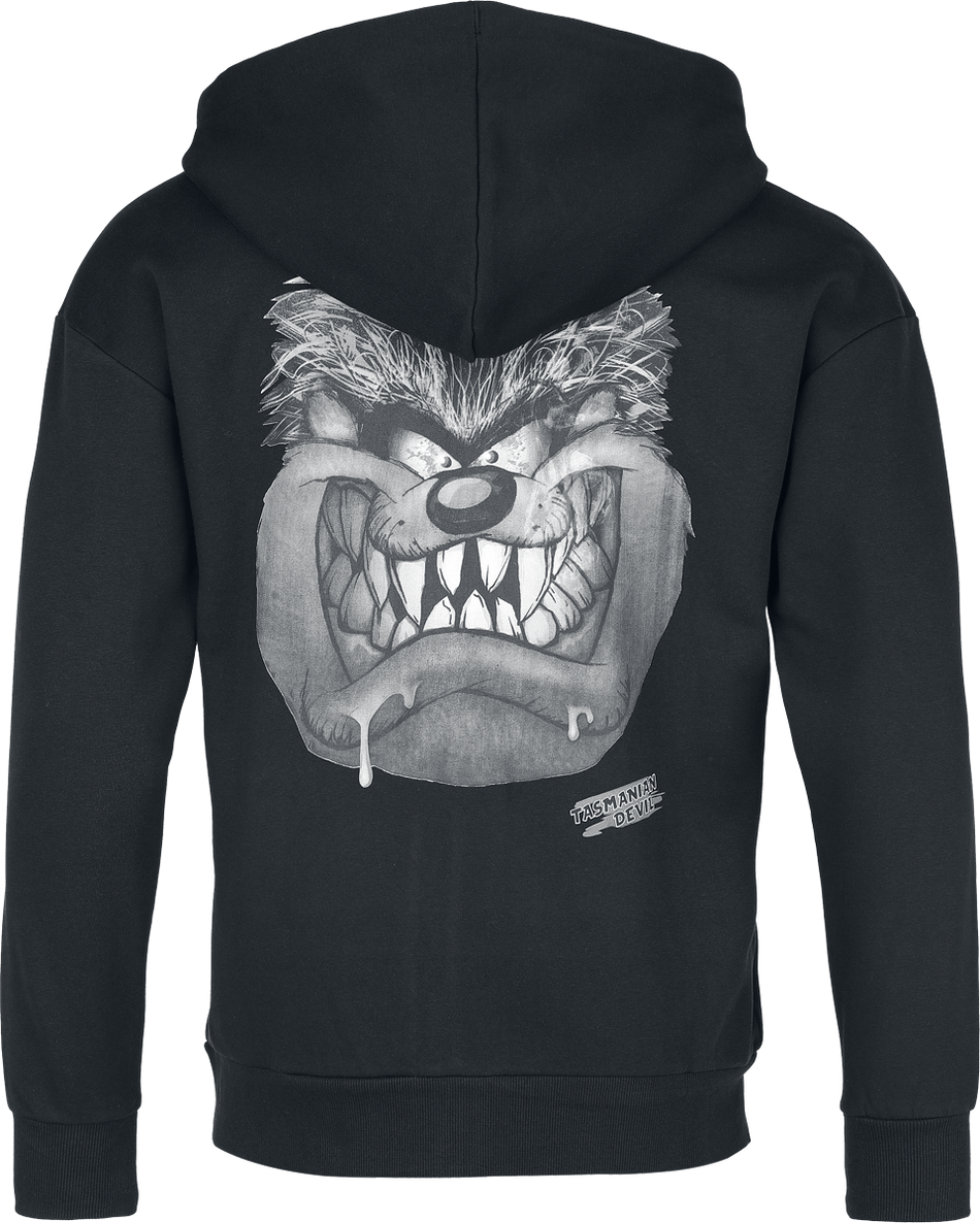 Sweat-shirt zippé à capuche  de Looney Tunes - Taz - Tasmanian Devil - S à 3XL - pour Homme - noir - Looney Tunes - View 2