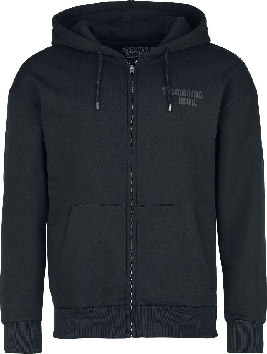 Sweat-shirt zippé à capuche  de Looney Tunes - Taz - Moonlight - S à 3XL - pour Homme - noir - Looney Tunes