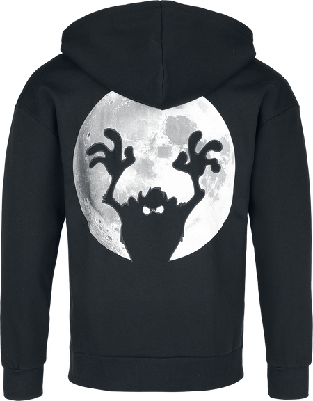 Sweat-shirt zippé à capuche  de Looney Tunes - Taz - Moonlight - S à 3XL - pour Homme - noir - Looney Tunes - View 2
