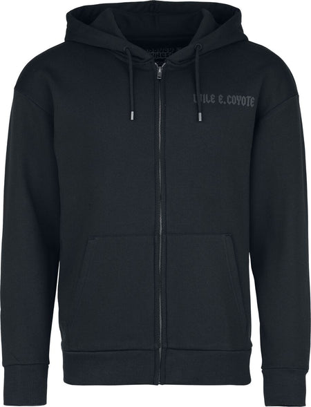 Sweat-shirt zippé à capuche  de Looney Tunes - Wile E. Coyote - Moonlight - S à 3XL - pour Homme - noir - Looney Tunes