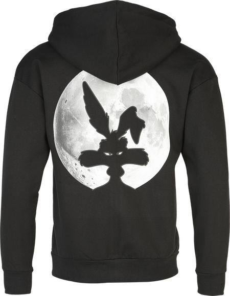 Sweat-shirt zippé à capuche  de Looney Tunes - Wile E. Coyote - Moonlight - S à 3XL - pour Homme - noir - Looney Tunes - View 2