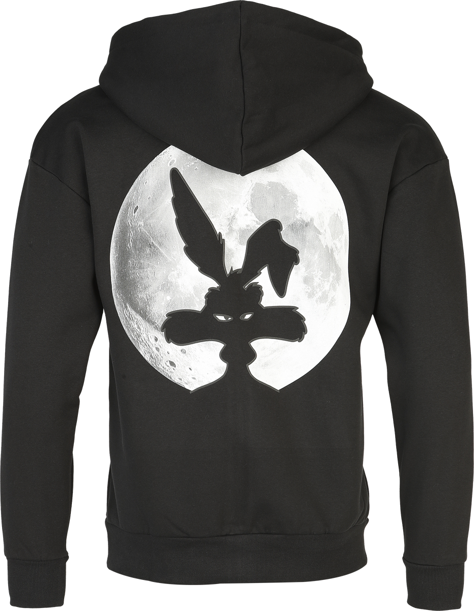 Sweat-shirt zippé à capuche  de Looney Tunes - Wile E. Coyote - Moonlight - S à 3XL - pour Homme - noir - Looney Tunes - View 2