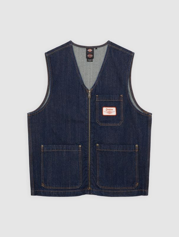 Veste Sans Manches  de Dickies - DICKIES X HARLEY DAVIDSON - Veston en Jean - S à L - pour Homme - bleu - Dickies