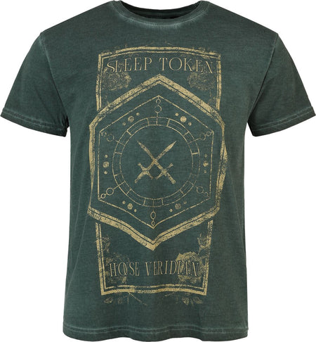 T-Shirt Manches courtes  de Sleep Token - House Veridian - S à 4XL - pour Homme - pétrole - Sleep Token