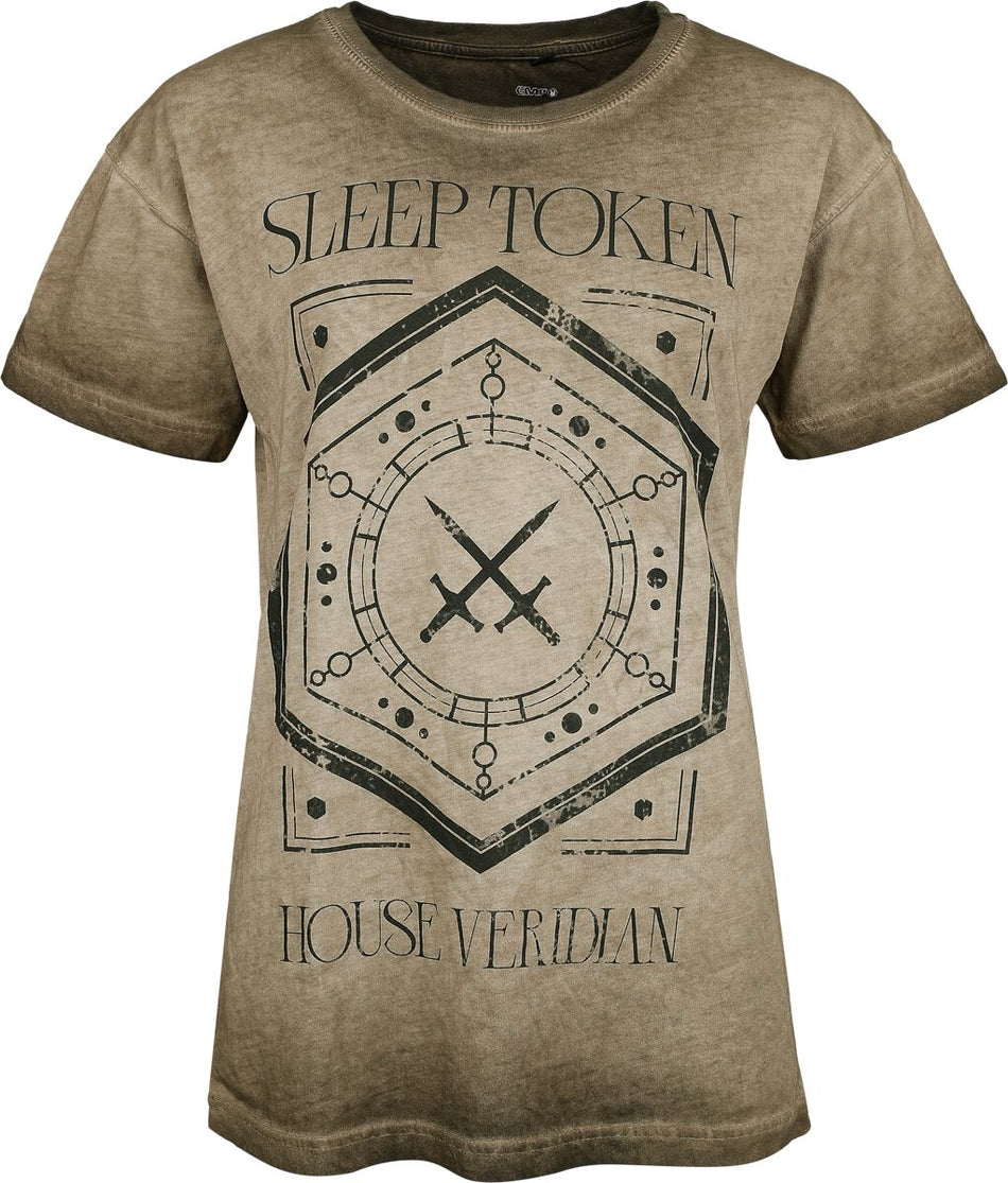 T-Shirt Manches courtes  de Sleep Token - House Veridian - S à 4XL - pour Femme - beige - Sleep Token