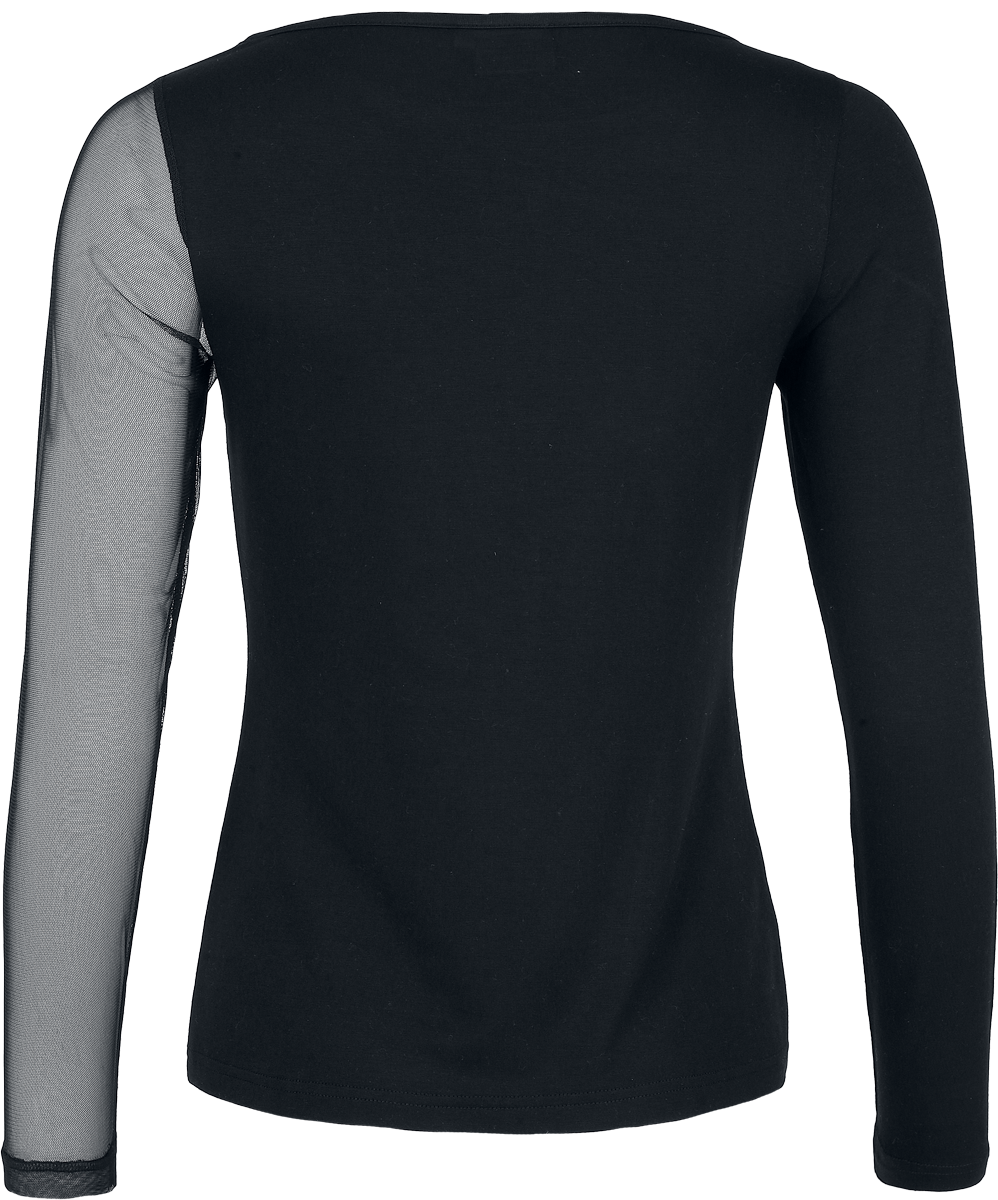 T-shirt manches longues Gothic de Wednesday - Wednesday - Silence - S à XXL - pour Femme - noir - Wednesday - View 2