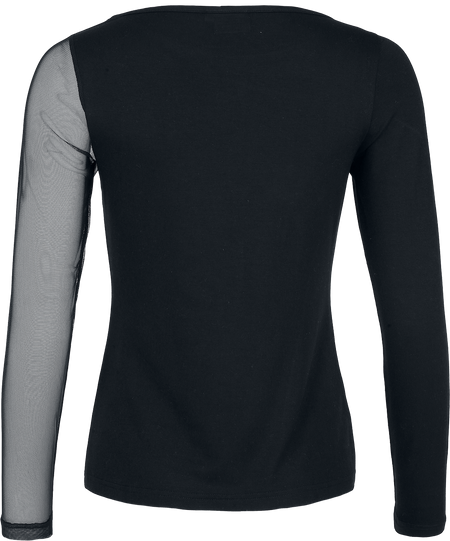 T-shirt manches longues Gothic de Wednesday - Wednesday - Silence - S à XXL - pour Femme - noir - Wednesday - View 2