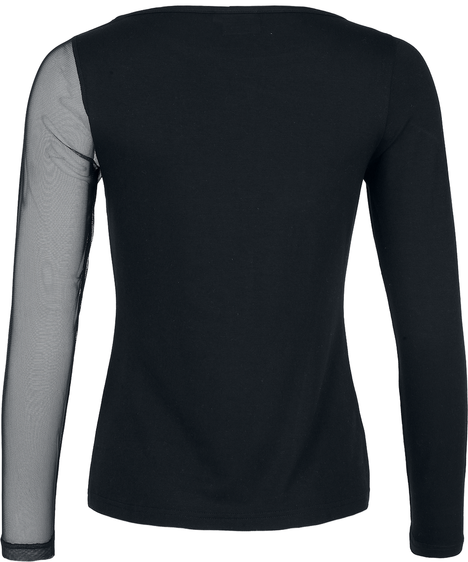 T-shirt manches longues Gothic de Wednesday - Wednesday - Silence - S à XXL - pour Femme - noir - Wednesday - View 2