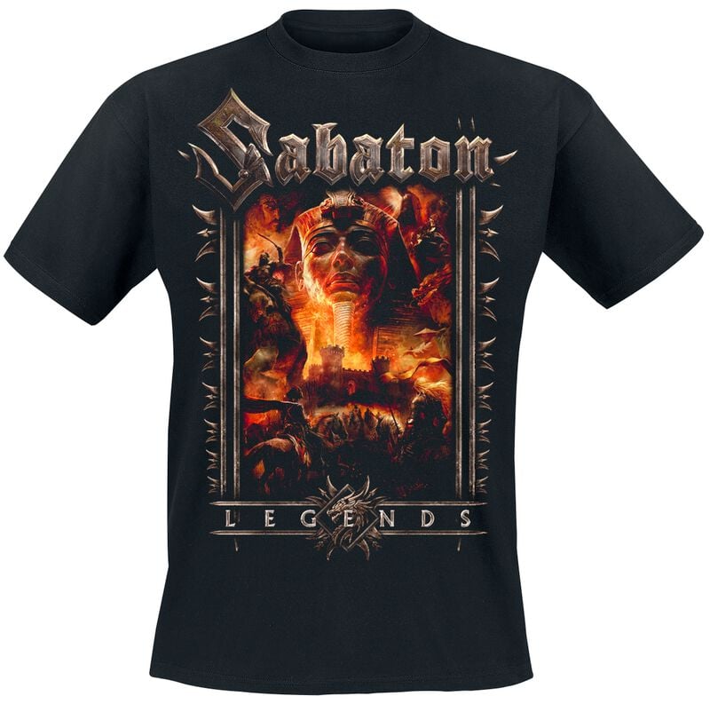 T-Shirt Manches courtes  de Sabaton - Legends - S à 5XL - pour Homme - noir - Sabaton