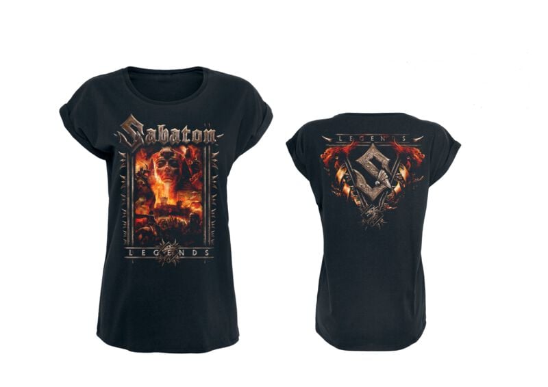 T-Shirt Manches courtes  de Sabaton - Legends - S à 5XL - pour Femme - noir - Sabaton