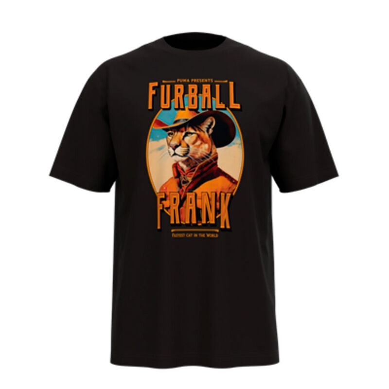 T-Shirt Manches courtes  de Puma - GRAPHIC Cat Cowboy - T-Shirt Décontracté - S à XXL - pour Homme - noir - Puma