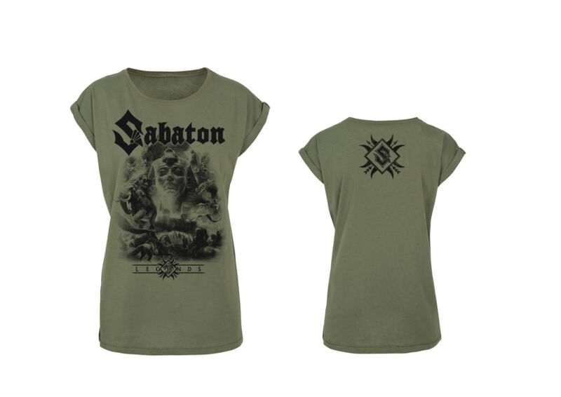 T-Shirt Manches courtes  de Sabaton - Legends - S à 3XL - pour Femme - kaki - Sabaton
