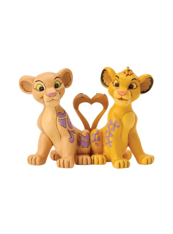 Figurine de collection Disney de Le Roi Lion - Simba & Nala - Cœur - pour Indifférent - multicolore - Le Roi Lion