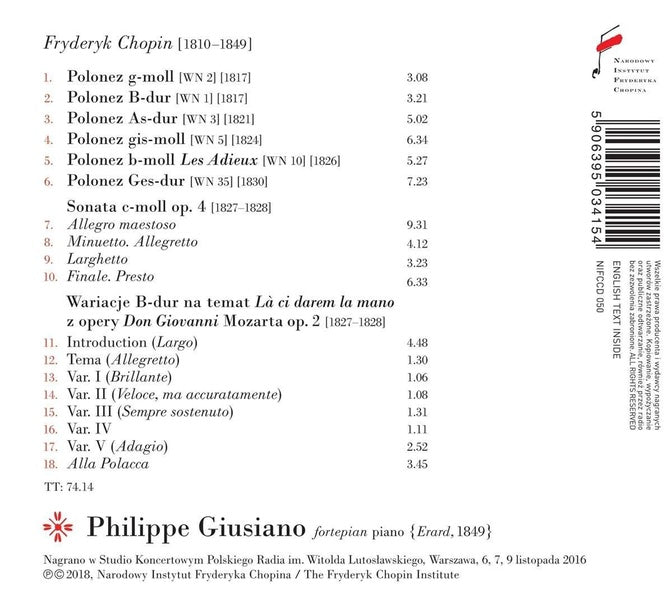 Polonaises Sonate Op 4 Variations La Ci Darem La Mano Op 2 - Front Cover