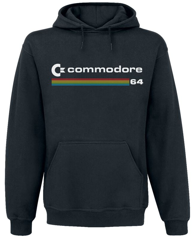 Sweat-shirt à capuche Gaming de Commodore 64 - Commodore Logo Hoodie - S à XXL - pour Homme - noir - Commodore 64