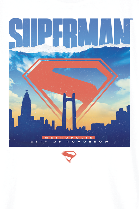 T-shirt  de Superman - Enfants - Metropolis - City Of Tomorrow - S à XL - pour Enfants - blanc - Superman - View 2
