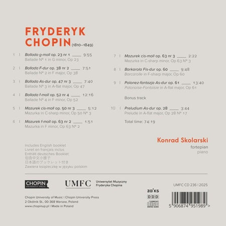 Konrad Skolarski joue Chopin - Front Cover