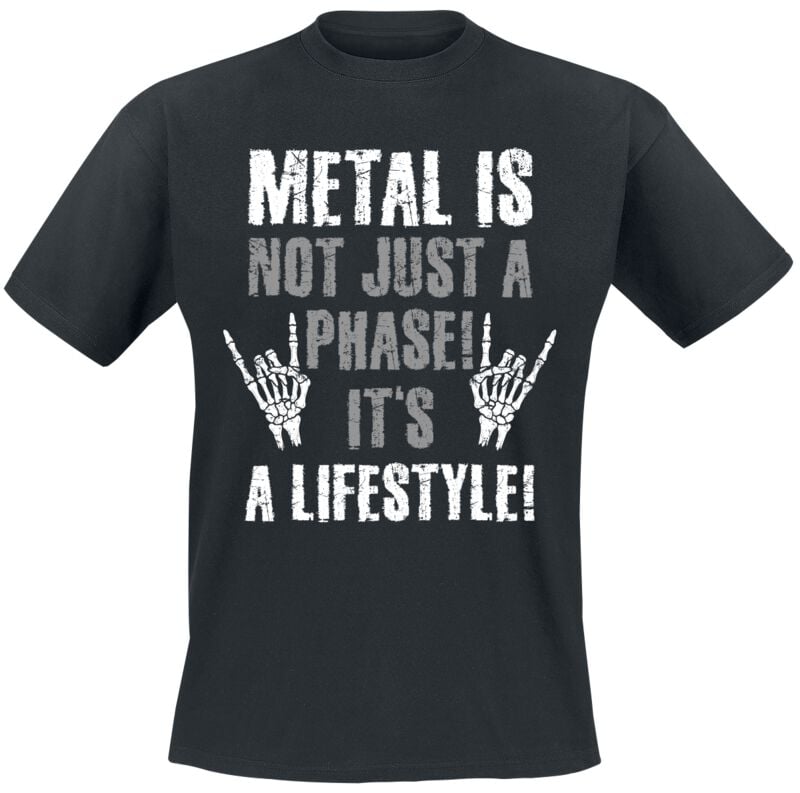 T-Shirt Manches courtes Fun de Slogans - Not A Phase - M à 3XL - pour Homme - noir - Slogans