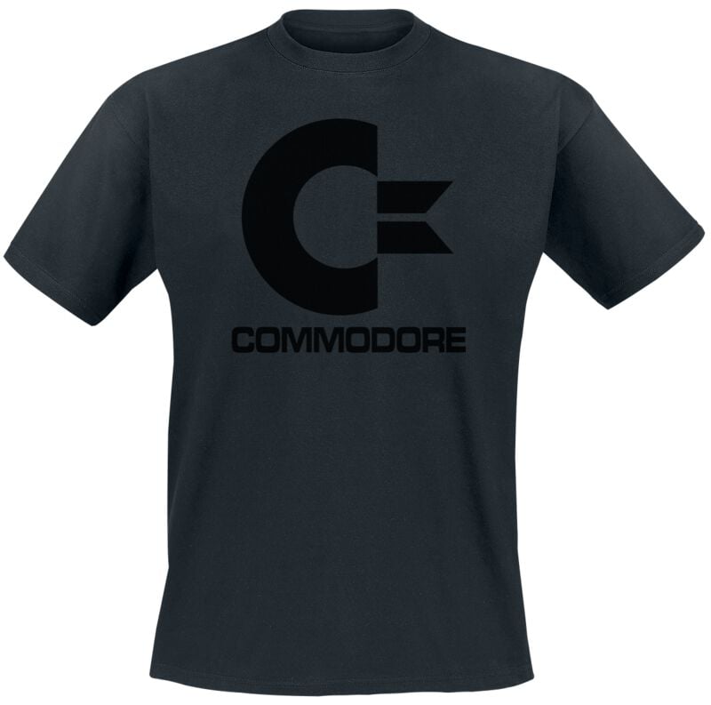 T-Shirt Manches courtes Gaming de Commodore 64 - Commodore Black Logo - S à XL - pour Homme - noir - Commodore 64