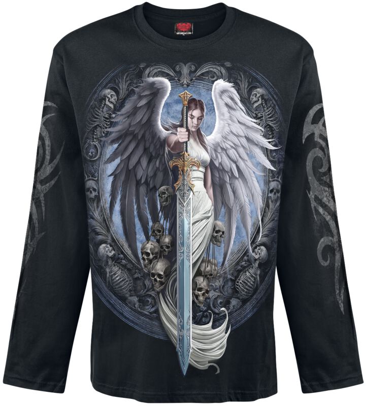 T-shirt manches longues  de Spiral - Angel Sword - Haut Manches Longues - L à XL - pour Homme - noir - Spiral
