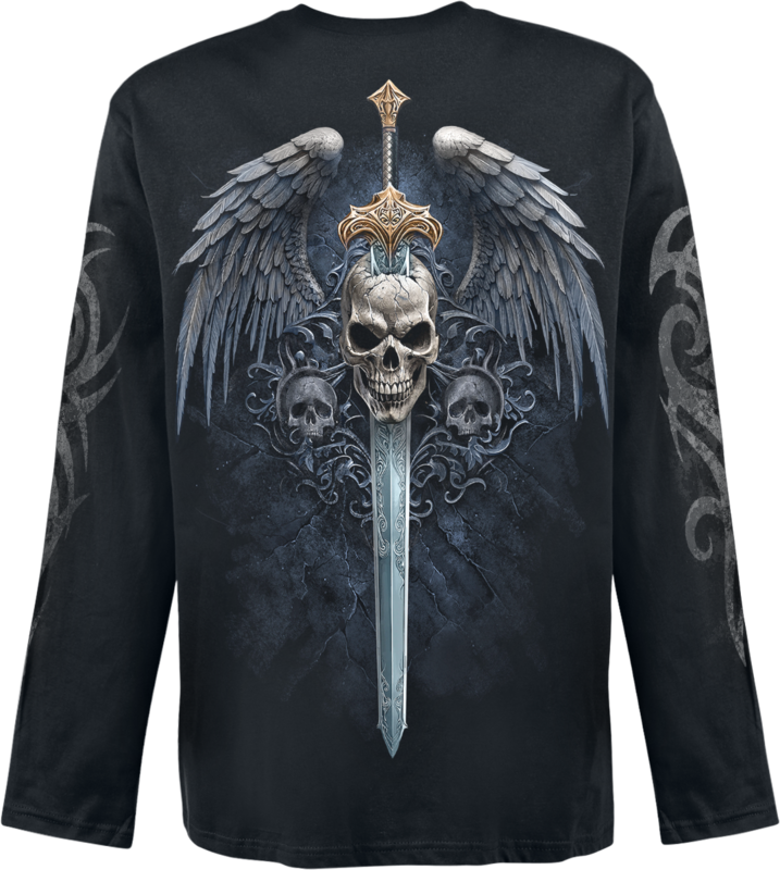 T-shirt manches longues  de Spiral - Angel Sword - Haut Manches Longues - L à XL - pour Homme - noir - Spiral - View 2
