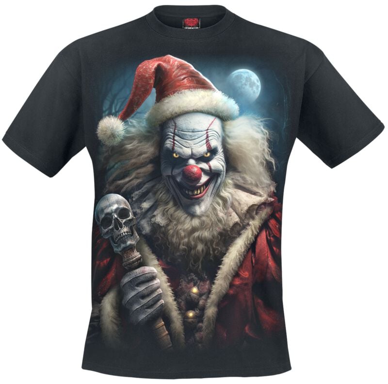 T-Shirt Manches courtes  de Spiral - Santa Clown - T-Shirt - S à 4XL - pour Homme - noir - Spiral