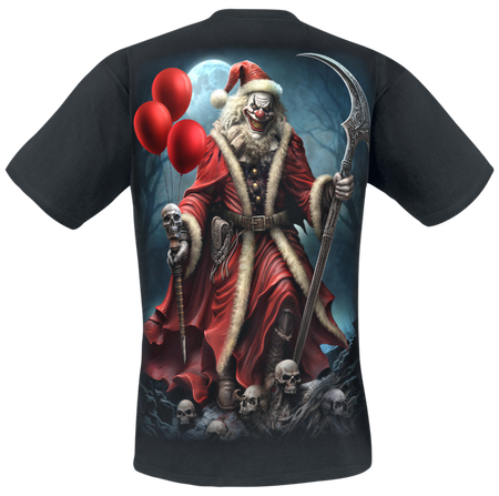 T-Shirt Manches courtes  de Spiral - Santa Clown - T-Shirt - S à 4XL - pour Homme - noir - Spiral - View 2