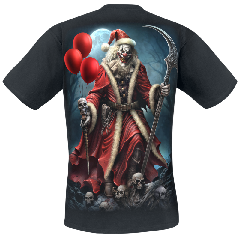 T-Shirt Manches courtes  de Spiral - Santa Clown - T-Shirt - S à 4XL - pour Homme - noir - Spiral - View 2