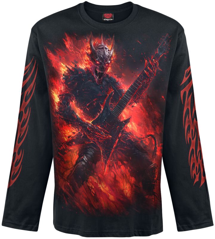 T-shirt manches longues  de Spiral - Riff Burner - Haut Manches Longues - M à XXL - pour Homme - noir - Spiral