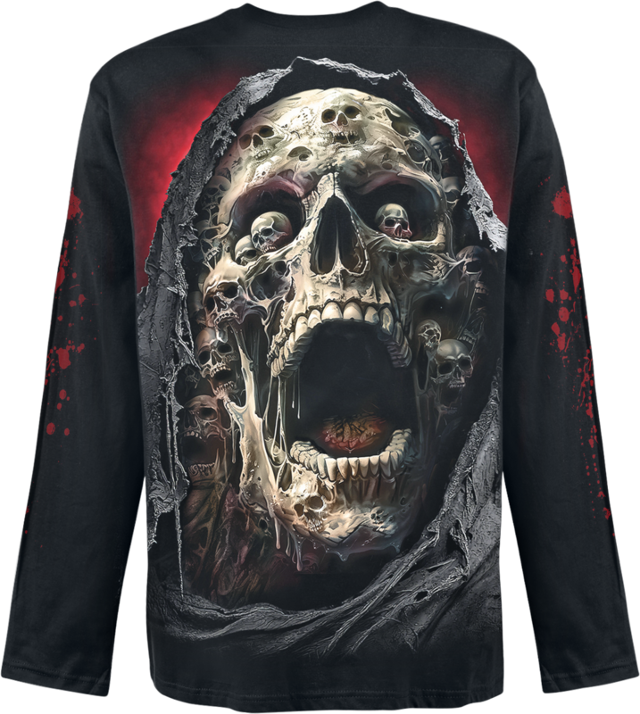 T-shirt manches longues  de Spiral - Screaming Death - Haut Manches Longues - M à XXL - pour Homme - noir - Spiral - View 2