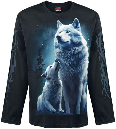 T-shirt manches longues  de Spiral - Wolf Guardian - Haut Manches Longues - M à XXL - pour Homme - noir - Spiral