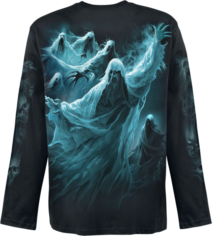 T-shirt manches longues  de Spiral - Ghost Skull - Haut manches Longues - M à XXL - pour Homme - noir - Spiral - View 2