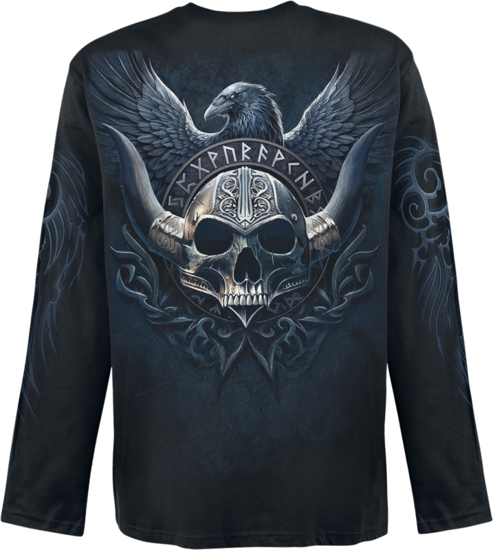 T-shirt manches longues  de Spiral - Odin's Warrior - Haut Manches Longues - M - pour Homme - noir - Spiral - View 2