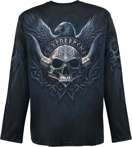 T-shirt manches longues  de Spiral - Odin's Warrior - Haut Manches Longues - M - pour Homme - noir - Spiral - View 2