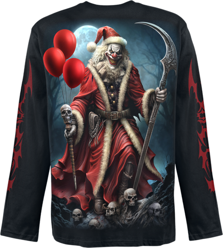 T-shirt manches longues  de Spiral - Santa Clown - Haut Manches Longues - M à XXL - pour Homme - noir - Spiral - View 2