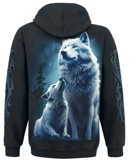 Sweat-shirt à capuche  de Spiral - Wolf Guardian - Hoodie - S à L - pour Homme - noir - Spiral - View 2