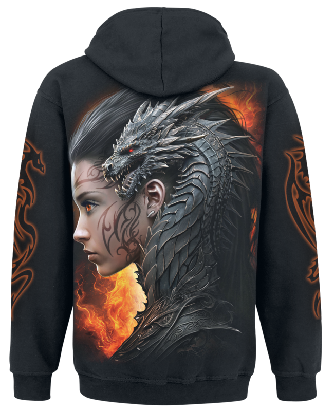 Sweat-shirt à capuche  de Spiral - Draco Queen - Sweat à Capuche - S à XXL - pour Homme - noir - Spiral - View 2