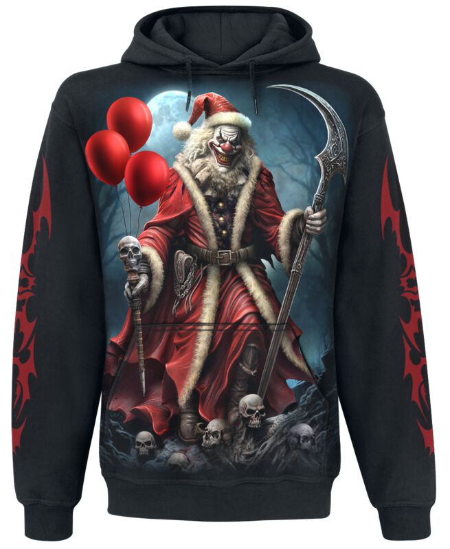 Sweat-shirt à capuche  de Spiral - Santa Clown - Sweat à Capuche - S à XXL - pour Homme - noir - Spiral