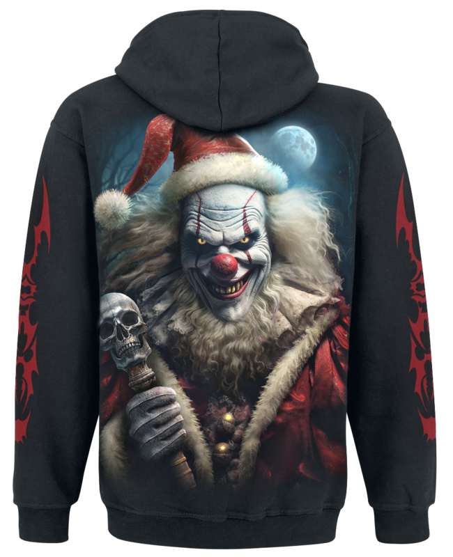Sweat-shirt à capuche  de Spiral - Santa Clown - Sweat à Capuche - S à XXL - pour Homme - noir - Spiral - View 2