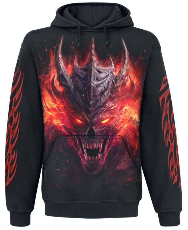 Sweat-shirt à capuche  de Spiral - Riff Burner - Hoodie - S à XXL - pour Homme - noir - Spiral