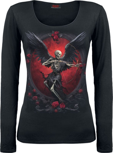 T-shirt manches longues  de Spiral - Cupid's Curse - Haut Manches Longues - S à XXL - pour Femme - noir - Spiral