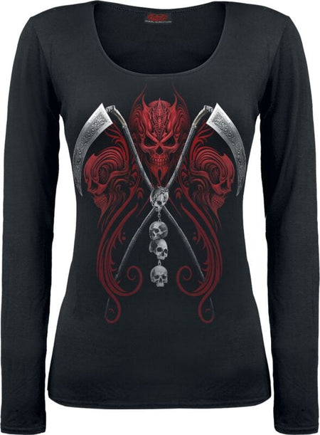 T-shirt manches longues  de Spiral - Reaperess - Haut Manches Longues - S à XXL - pour Femme - noir - Spiral