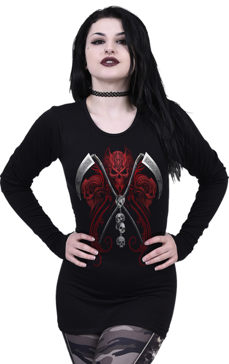 T-shirt manches longues  de Spiral - Reaperess - Haut Manches Longues - S à XXL - pour Femme - noir - Spiral - View 2