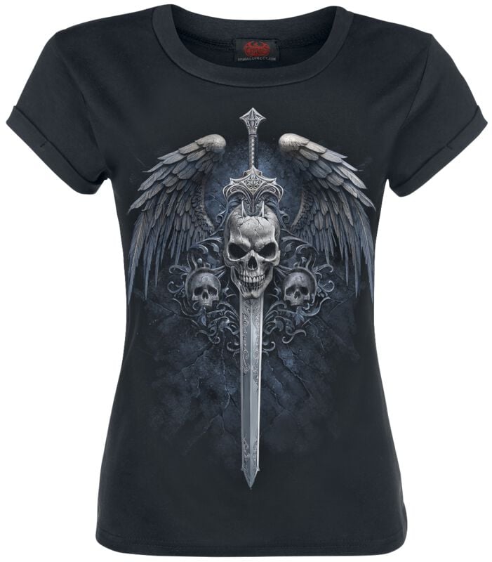 T-Shirt Manches courtes  de Spiral - Angel Sword - T-Shirt - S à L - pour Femme - noir - Spiral